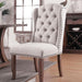Gianna Rustic Pine/Ivory Wingback Chair (2/CTN) - U&U Home Budget Furniture (Carteret, NJ)