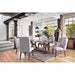 Gianna Rustic Pine/Ivory Wingback Chair (2/CTN) - U&U Home Budget Furniture (Carteret, NJ)