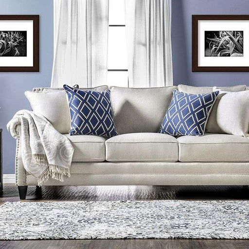 Giovanni Beige/Blue Sofa - U&U Home Budget Furniture (Carteret, NJ)