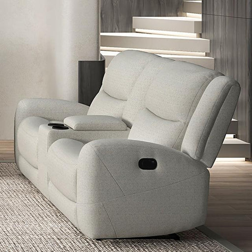 Giraldus Manual Recliner Loveseat w/ Console - U&U Home Budget Furniture (Carteret, NJ)