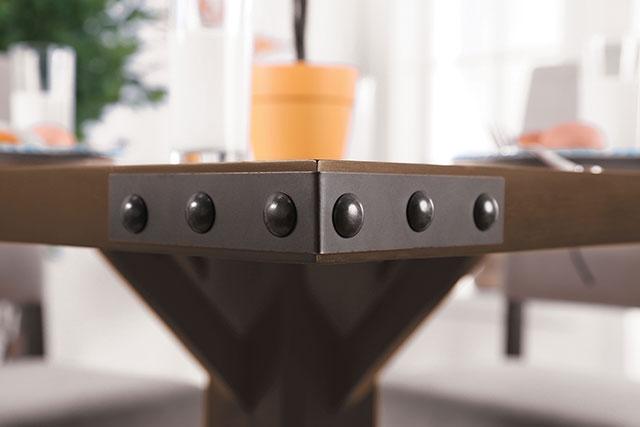 Glenbrook Brown Cherry Dining Table - U&U Home Budget Furniture (Carteret, NJ)