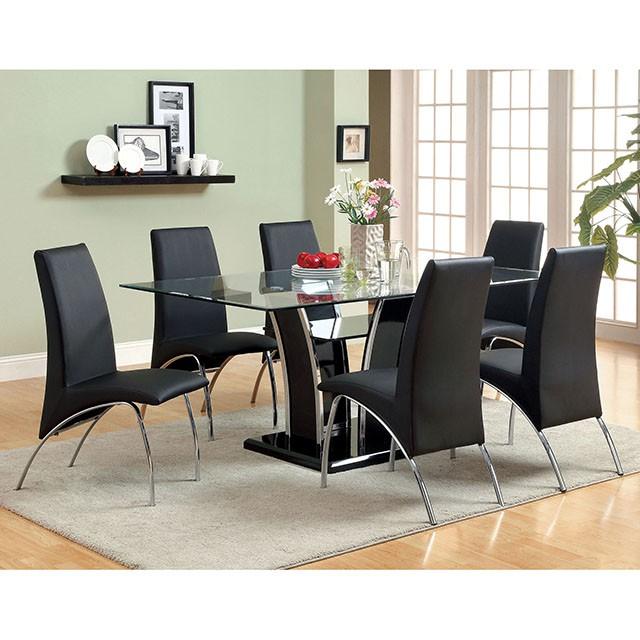 Glenview 7 Pc Dining Table Set - U&U Home Budget Furniture (Carteret, NJ)