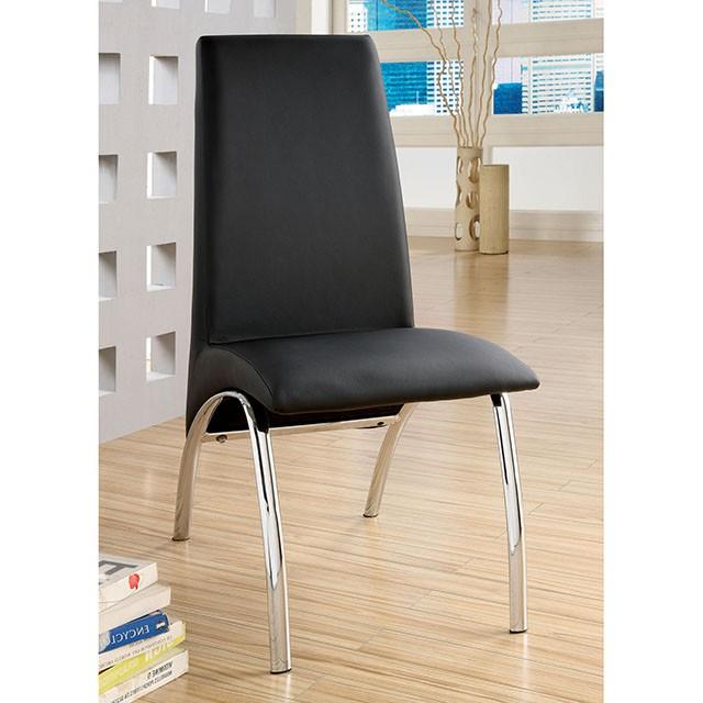 Glenview Black Side Chair - U&U Home Budget Furniture (Carteret, NJ)