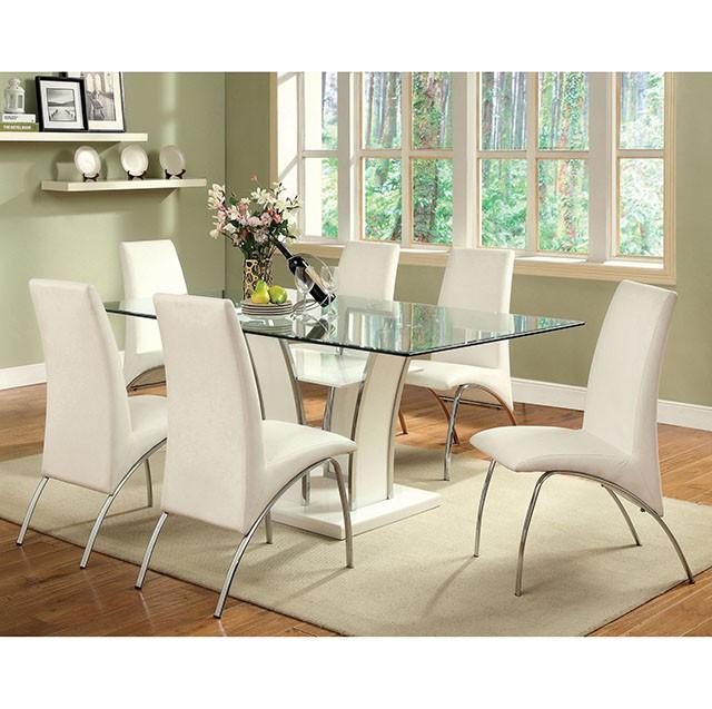 Glenview 7 Pc Dining Table Set - U&U Home Budget Furniture (Carteret, NJ)