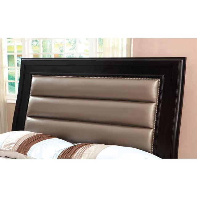 Golva Bed Beige & Black - U&U Home Budget Furniture (Carteret, NJ)