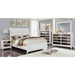 Golva E.King & Queen Bed White & Silver - U&U Home Budget Furniture (Carteret, NJ)