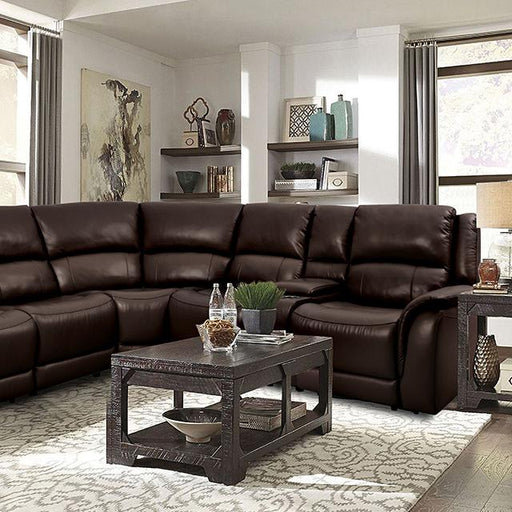 GORGIUS Power Sectional, Espresso - U&U Home Budget Furniture (Carteret, NJ)