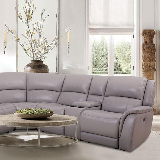 GORGIUS Power Sectional, Light Gray - U&U Home Budget Furniture (Carteret, NJ)
