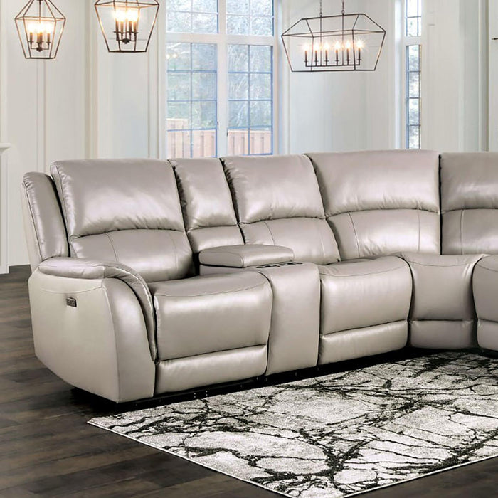 GORGIUS Power Sectional, Light Gray - U&U Home Budget Furniture (Carteret, NJ)
