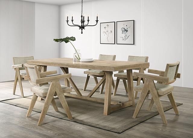Guisborough 7 Pc Dining Table Set - U&U Home Budget Furniture (Carteret, NJ)