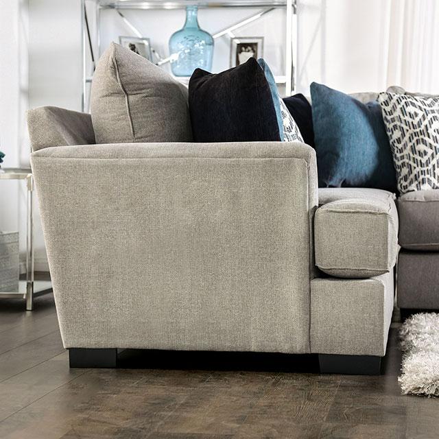 GUNNERSBURY Sectional, Gray - U&U Home Budget Furniture (Carteret, NJ)