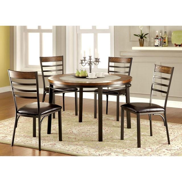 Hailey Round Dining Table - U&U Home Budget Furniture (Carteret, NJ)