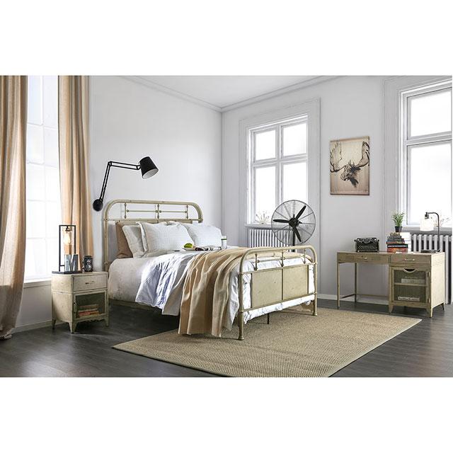 Haldus Cal.King, E.King, & Twin Bed White, Ivory, & Red - U&U Home Budget Furniture (Carteret, NJ)