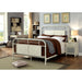 Haldus Cal.King, E.King, & Twin Bed White, Ivory, & Red - U&U Home Budget Furniture (Carteret, NJ)
