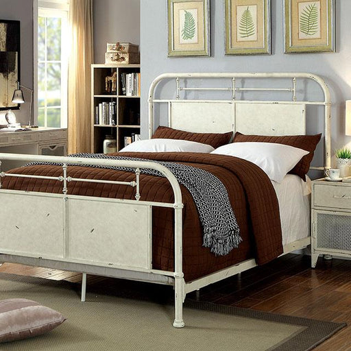 Haldus Cal.King, E.King, & Twin Bed White, Ivory, & Red - U&U Home Budget Furniture (Carteret, NJ)