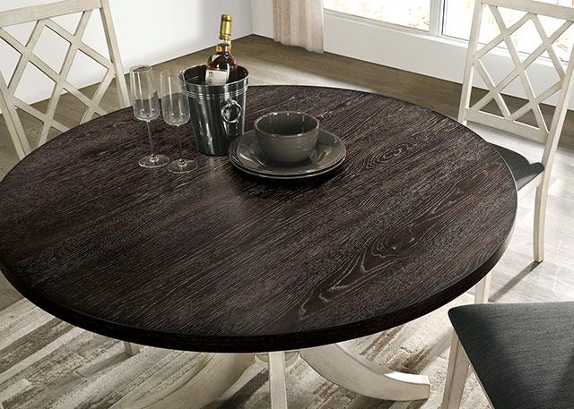 HALEIGH Round Dining Table - U&U Home Budget Furniture (Carteret, NJ)