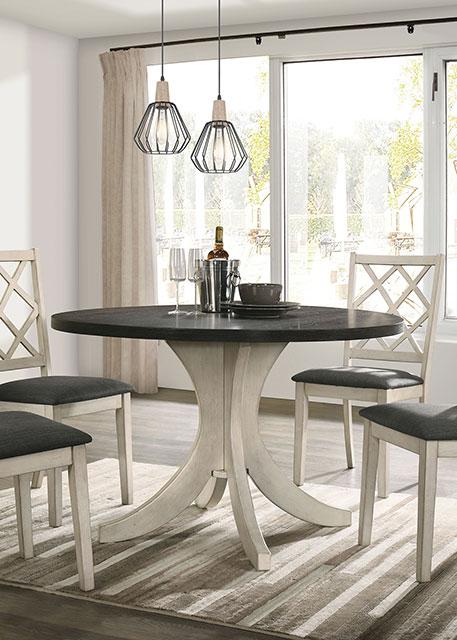 HALEIGH Round Dining Table - U&U Home Budget Furniture (Carteret, NJ)