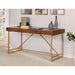 Halstein Light Walnut/Gold Desk - U&U Home Budget Furniture (Carteret, NJ)