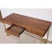 Halstein Light Walnut/Gold Desk - U&U Home Budget Furniture (Carteret, NJ)