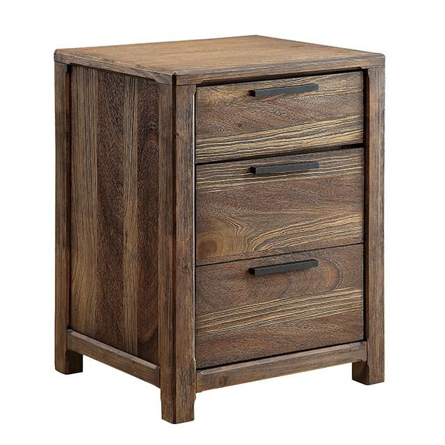 Hankinson Rustic Natural Tone Night Stand - U&U Home Budget Furniture (Carteret, NJ)
