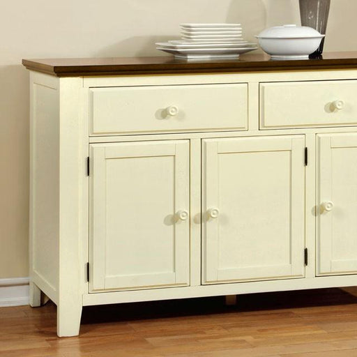 HARRISBURG Vintage White/Dark Oak Server - U&U Home Budget Furniture (Carteret, NJ)
