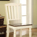 HARRISBURG Vintage White/Dark Oak Side Chair (2/CTN) - U&U Home Budget Furniture (Carteret, NJ)
