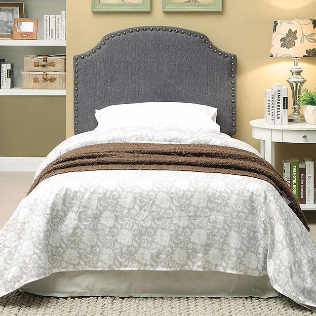 HASSELT King Size H/B, Gray -K/D Leg - U&U Home Budget Furniture (Carteret, NJ)