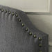 HASSELT King Size H/B, Gray -K/D Leg - U&U Home Budget Furniture (Carteret, NJ)
