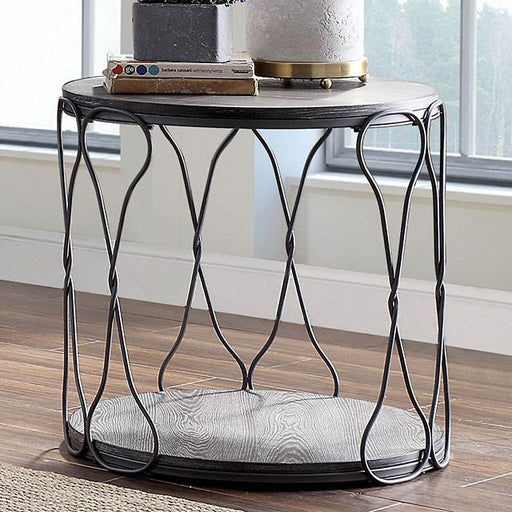 Hawdon Gray End Table - U&U Home Budget Furniture (Carteret, NJ)