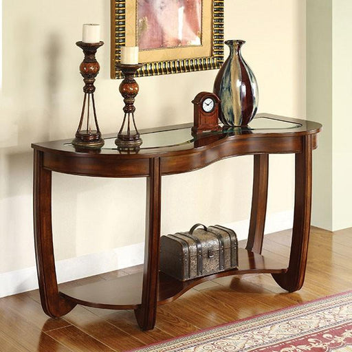 Crystal Falls Dark Cherry Sofa Table - U&U Home Budget Furniture (Carteret, NJ)