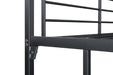 Cybill Full Loft Bed White, Silver, & Black - U&U Home Budget Furniture (Carteret, NJ)