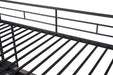 Cybill Full Loft Bed White, Silver, & Black - U&U Home Budget Furniture (Carteret, NJ)