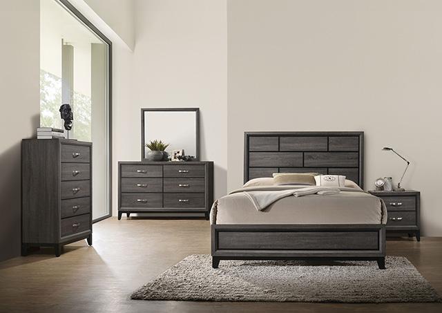 Errico Bed Grey & White - U&U Home Budget Furniture (Carteret, NJ)