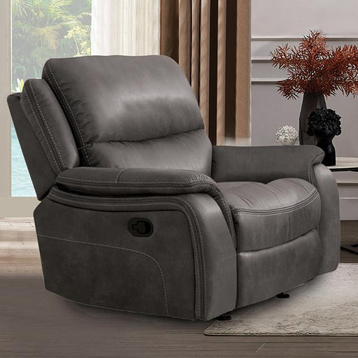 HENRICUS Glider Recliner, Dark Gray - U&U Home Budget Furniture (Carteret, NJ)