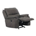 HENRICUS Glider Recliner, Dark Gray - U&U Home Budget Furniture (Carteret, NJ)