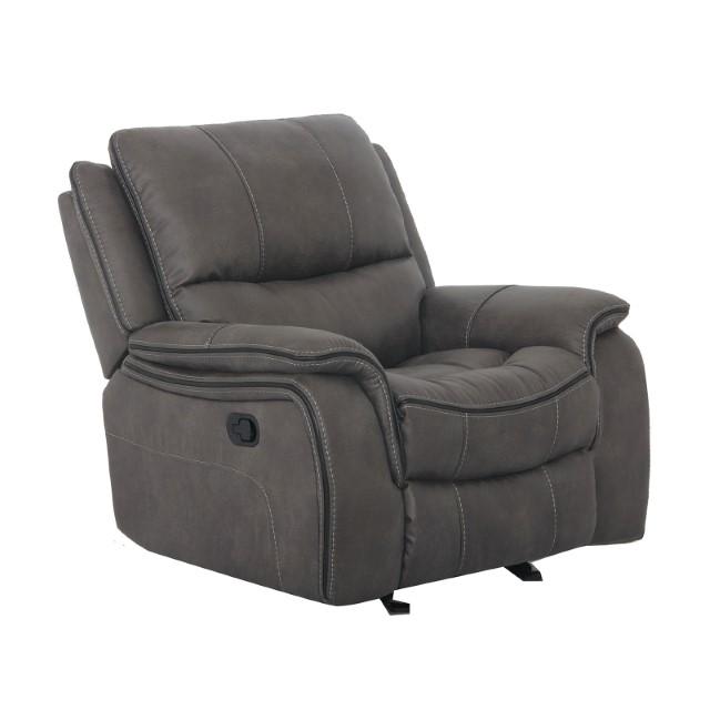 HENRICUS Glider Recliner, Dark Gray - U&U Home Budget Furniture (Carteret, NJ)