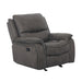 HENRICUS Glider Recliner, Dark Gray - U&U Home Budget Furniture (Carteret, NJ)