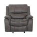 HENRICUS Glider Recliner, Dark Gray - U&U Home Budget Furniture (Carteret, NJ)