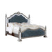 Azha Silver/Gray Cal.King & Queen Bed - U&U Home Budget Furniture (Carteret, NJ)