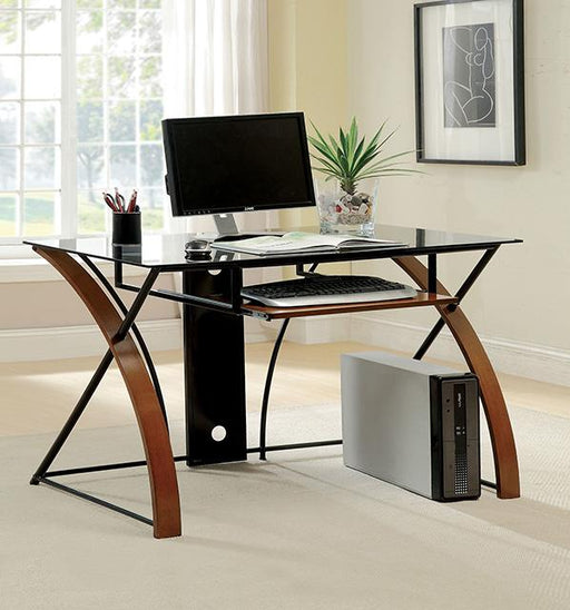 Baden Oak/Black Accent Desk - U&U Home Budget Furniture (Carteret, NJ)