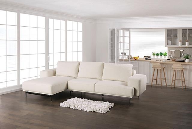 Baerum Sectional, Left & Right Chaise Beige & Gray - U&U Home Budget Furniture (Carteret, NJ)