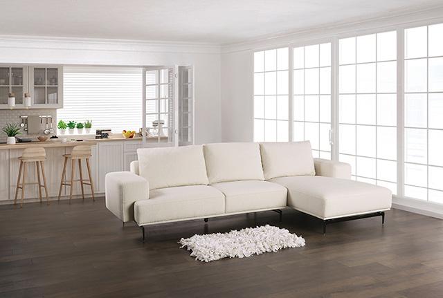 Baerum Sectional, Left & Right Chaise Beige & Gray - U&U Home Budget Furniture (Carteret, NJ)