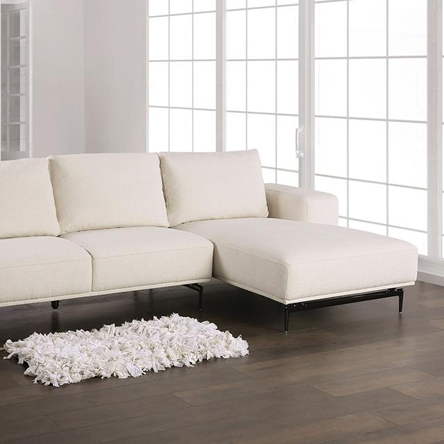 Baerum Sectional, Left & Right Chaise Beige & Gray - U&U Home Budget Furniture (Carteret, NJ)
