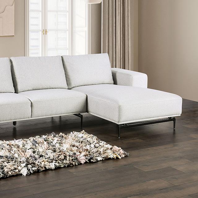 Baerum Sectional, Left & Right Chaise Beige & Gray - U&U Home Budget Furniture (Carteret, NJ)