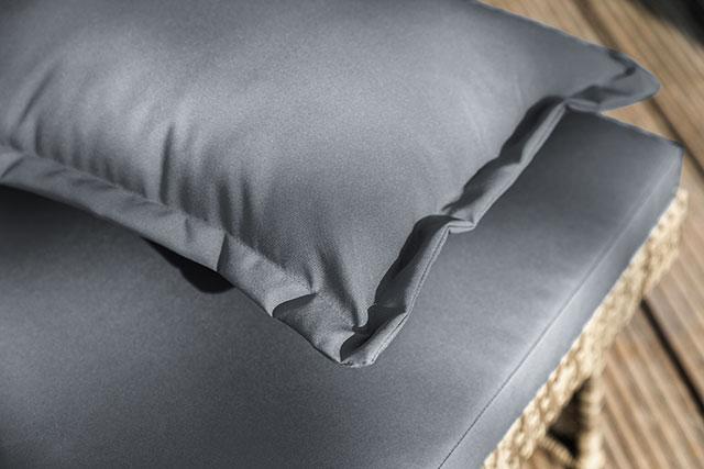 Bahia Tobago Reclining Chaise Lounge Brown & Gray - U&U Home Budget Furniture (Carteret, NJ)