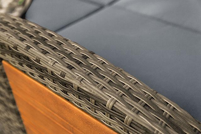 Bahia Tobago Reclining Chaise Lounge Brown & Gray - U&U Home Budget Furniture (Carteret, NJ)