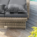 Bahia Tobago Reclining Chaise Lounge Brown & Gray - U&U Home Budget Furniture (Carteret, NJ)