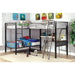 BALLARAT Silver Triple Twin Bunk Bed w/ Desk - U&U Home Budget Furniture (Carteret, NJ)