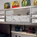 BALLARAT Silver Triple Twin Bunk Bed w/ Desk - U&U Home Budget Furniture (Carteret, NJ)