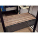 BALLARAT Silver Triple Twin Bunk Bed w/ Desk - U&U Home Budget Furniture (Carteret, NJ)